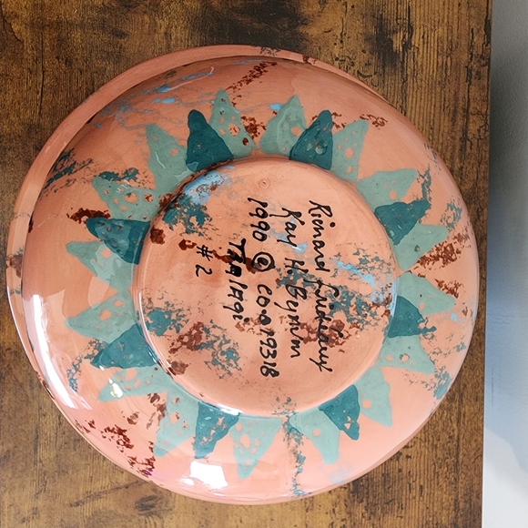 Richard Fridaux and Kay Hays Bynum Hand Painted Bowl - Picture 6 of 9